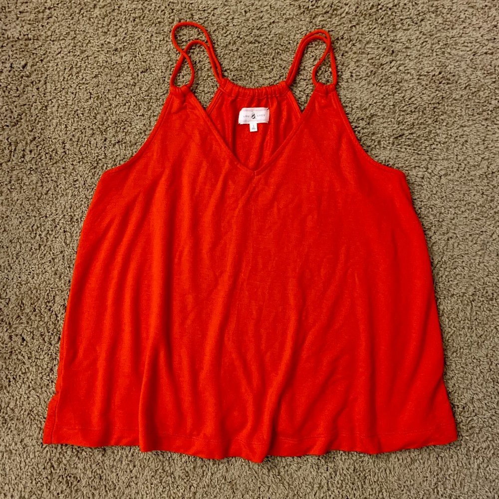 Lou & Grey Firey Red Tank Top